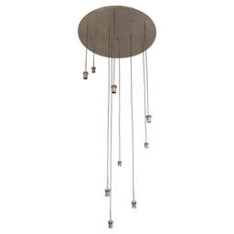 Astley Nine Pendant in Brushed Muted Bronze, Fitting Only