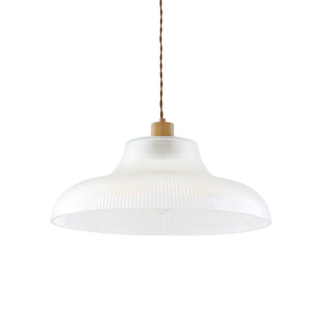 Mono Vintage 40cm Railway Glass Pendant Light - Mullan Lighting, Antique Brass / 100cm