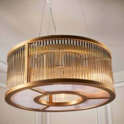 Aston Cylinder Brass Pendant Light
