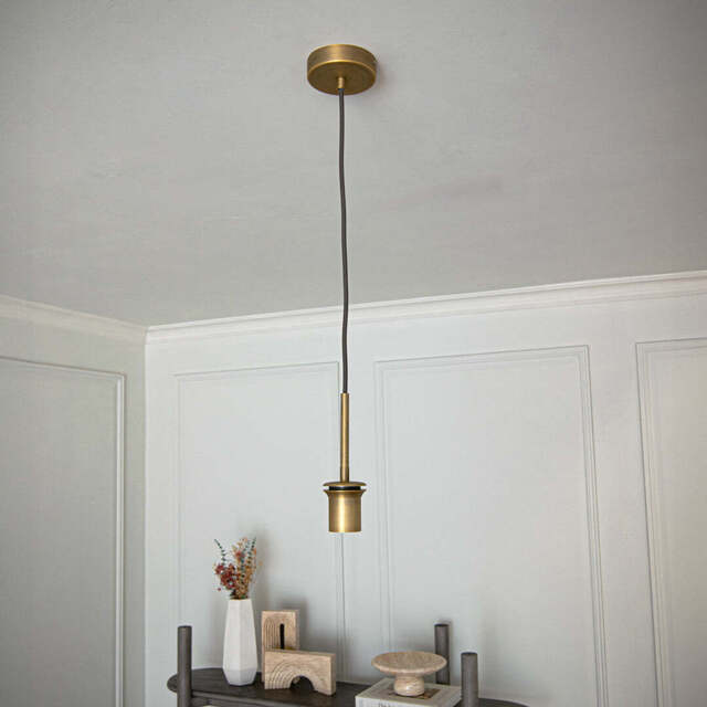 Astley Pendant in Antique Brass, Fitting Only