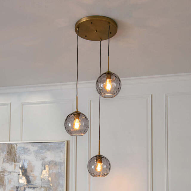 Emily Shades for Astley Pendants, Light Grey