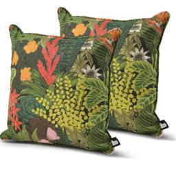 B Outdoor Cushion Twin Pack - Graphic Leaves - thumbnail 1