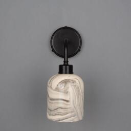 Osier Ceramic Wall Light - Marbled - Mullan Lighting - thumbnail 2