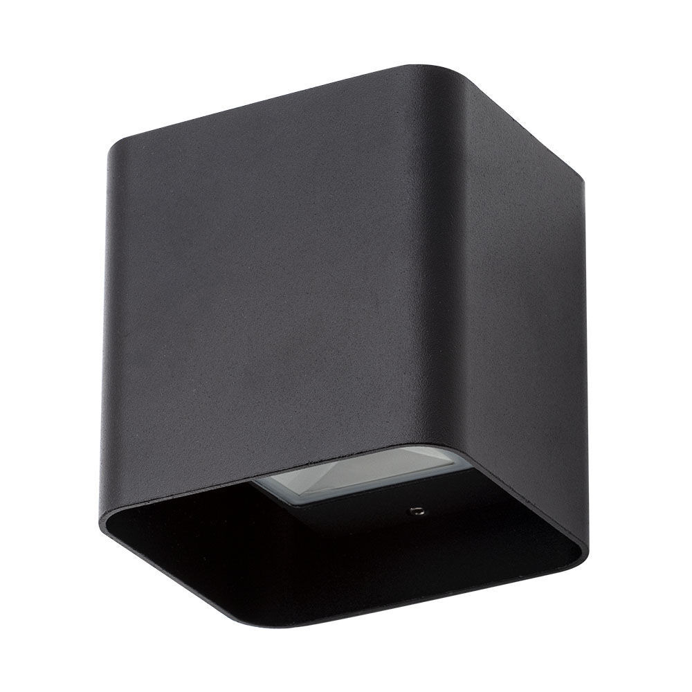 Quadro Outdoor LED Square Up and Down Wall Light - Black