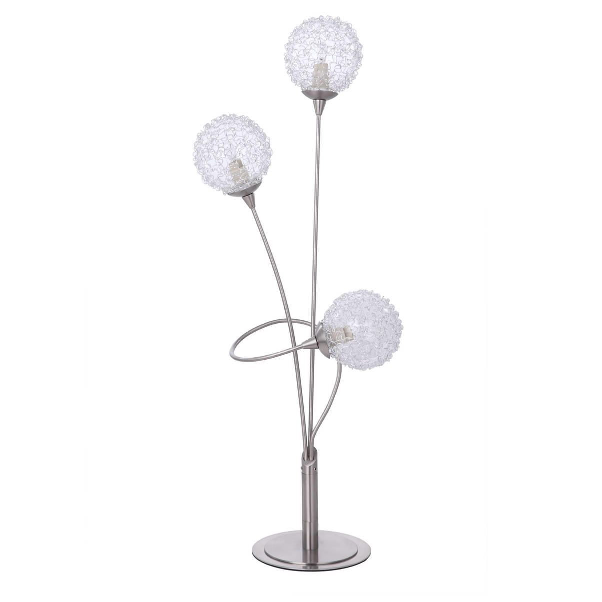 Allium 3 Light Table Lamp - Satin Nickel
