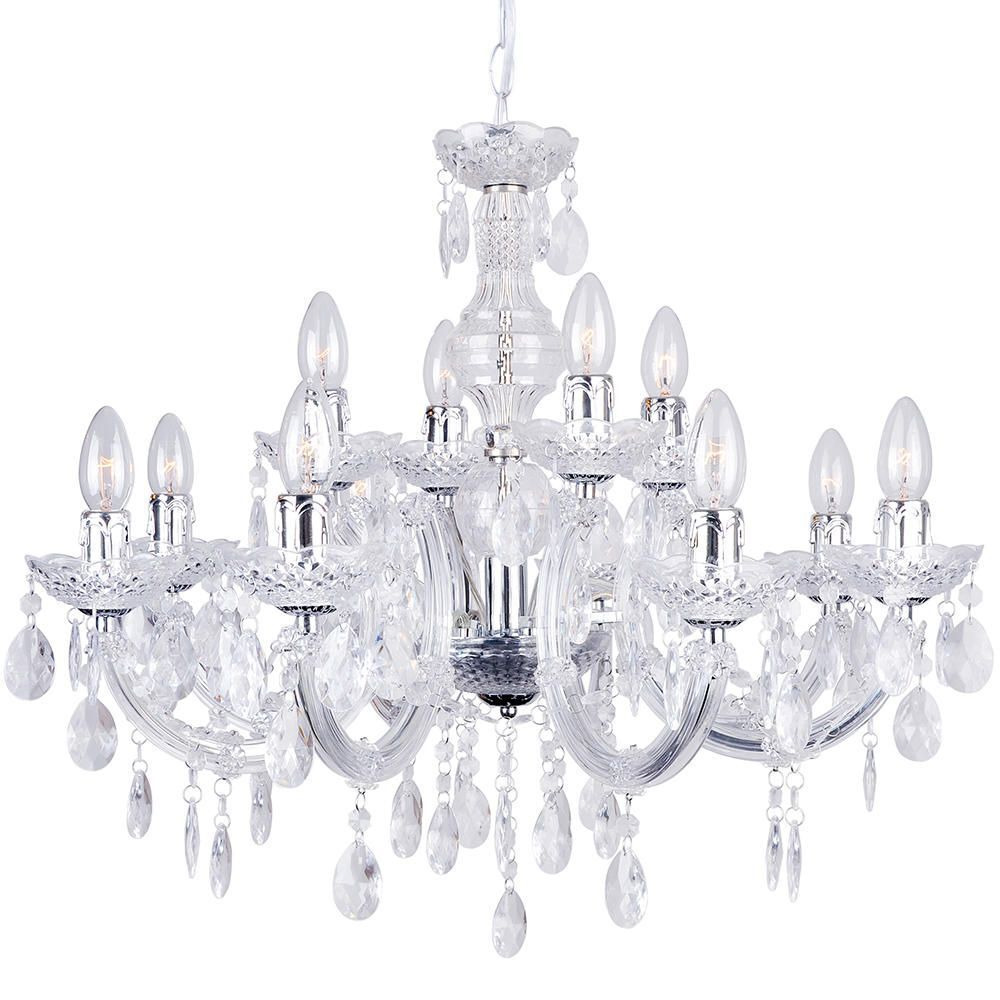 Marie Therese 12 Light Chandelier - Chrome