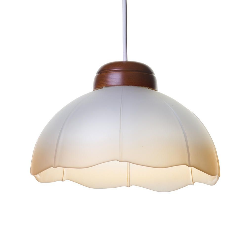 Traditional Style 1 Light Ceiling Pendant with Frosted Shade - Amber