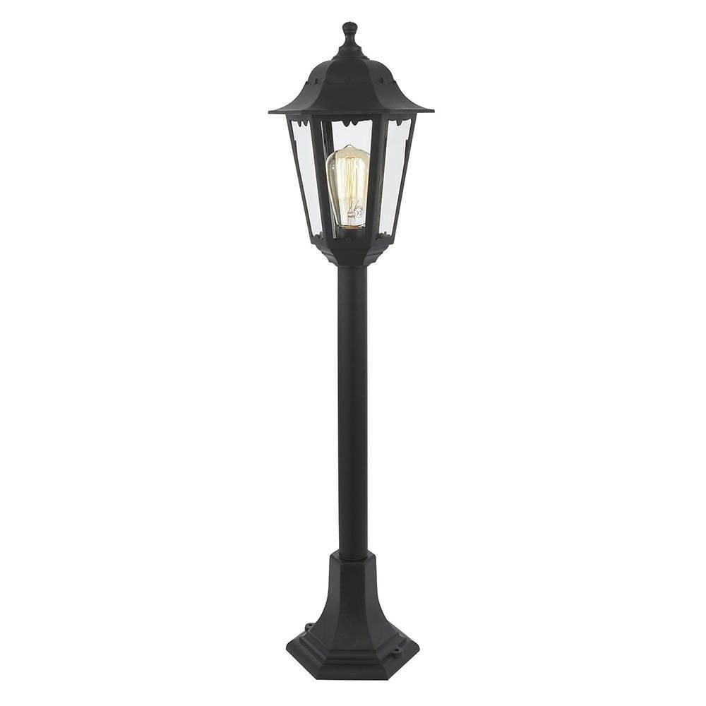 Neri Outdoor Polycarbonate Tall Lamp Post Lantern - Black