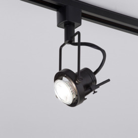 2 metre Track Light Kit with 4 Greenwich Heads and LED Bulbs - Black - thumbnail 3