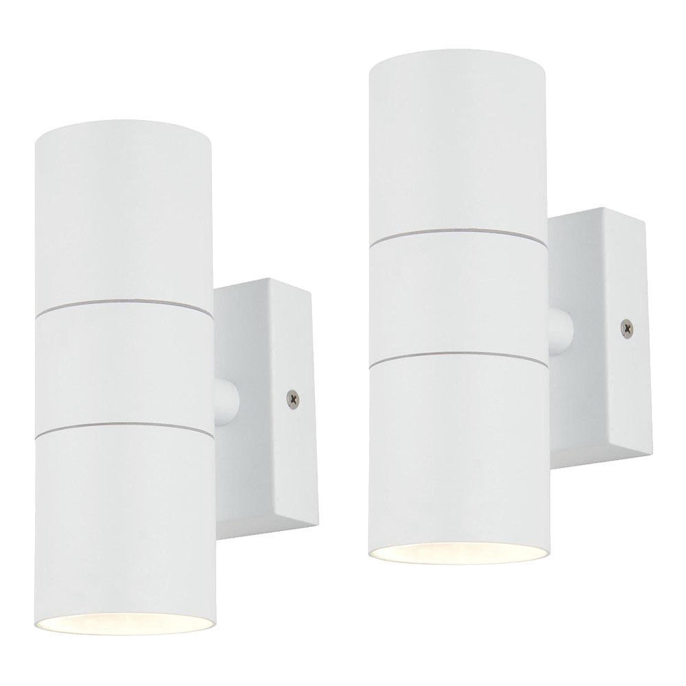 2 Pack of Kenn 2 Light Up and Down Outdoor Wall Light - White - image 1