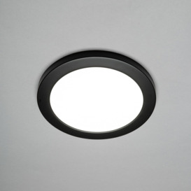 Darly 18 Watt LED Flush Ceiling or Wall Light - Satin Black - thumbnail 2