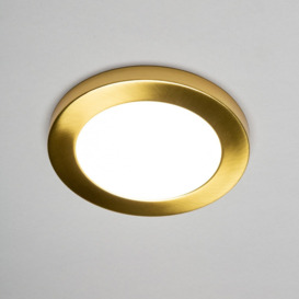 Darly 12 Watt LED Flush Ceiling or Wall Light - Satin Brass - thumbnail 2