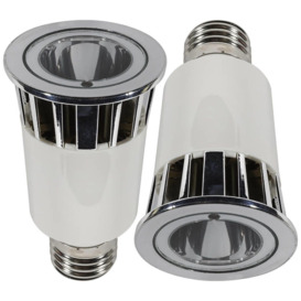 2 Pack of 5 Watt LED E27 Edison Screw Spotlight Light Bulb - White - thumbnail 1