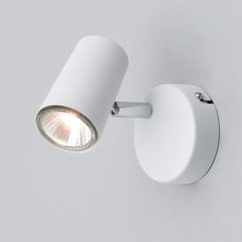 2 Pack of Chobham Industrial Style Single Adjustable Spotlight Wall Light - White - thumbnail 2