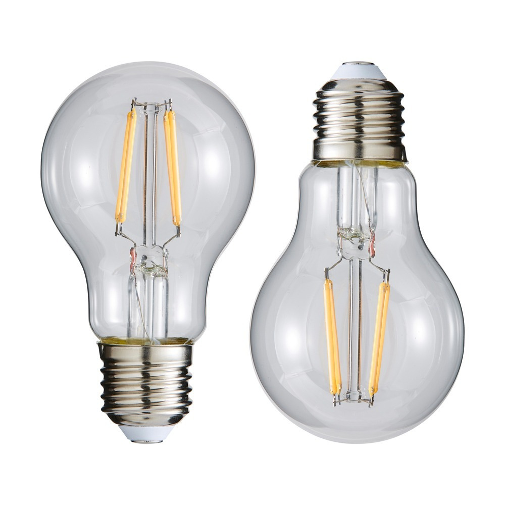 2 Pack of 6 Watt LED Vintage Style E27 Edison Screw Classic Light Bulbs - Natural White - image 1