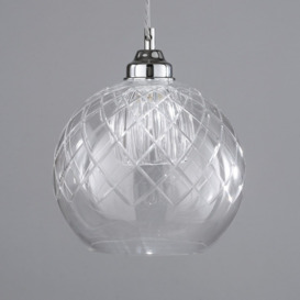 Ex Laura Ashley Ada Cut Glass Ceiling Pendant with LED Bulb - Chrome - thumbnail 2