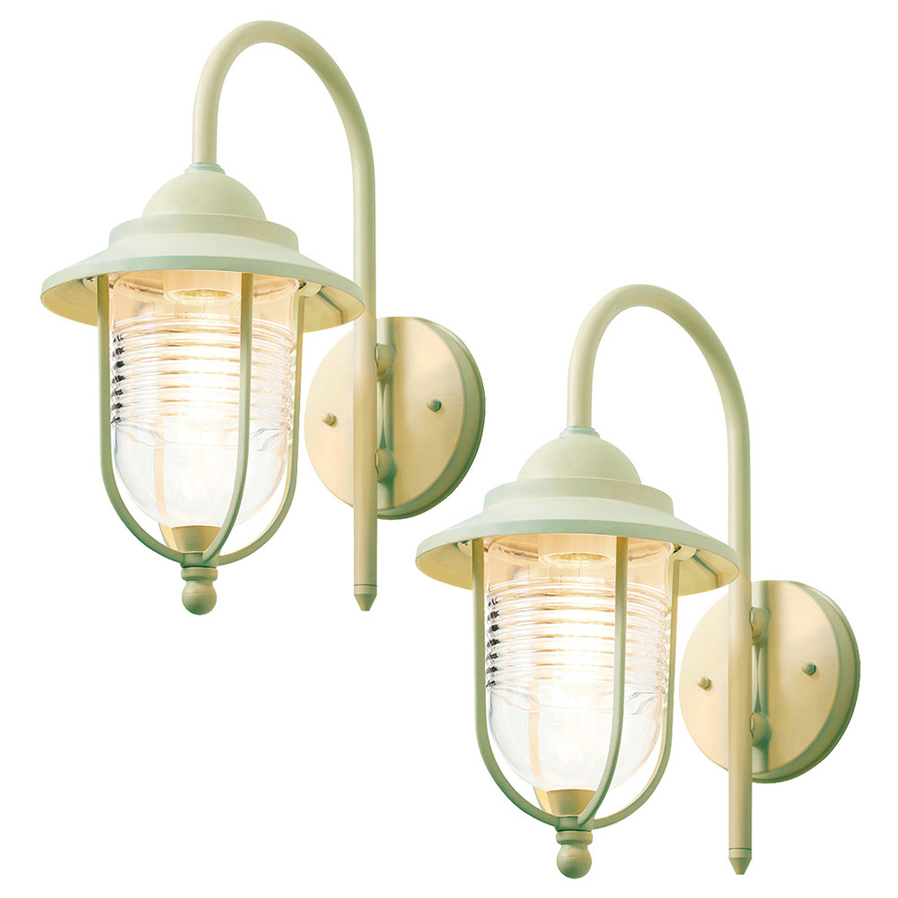 2 Pack of Ellen Outdoor Fishermans Style Wall Light - Mint Green - image 1