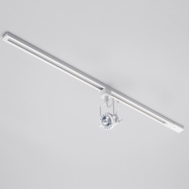 1 metre Track Light Kit with 1 Greenwich Heads and LED Bulbs - White - thumbnail 3