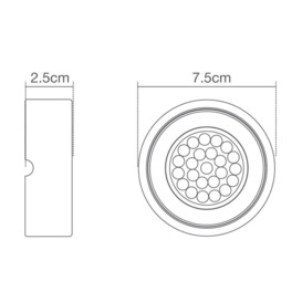 Pack of 3 Laghetto LED Circular Cabinet Light in Satin Nickel - thumbnail 3