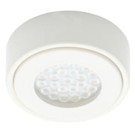 Pack of 3 Wakefield Kitchen 1.5 Watt LED Circular Cabinet Light with Frosted Shade - White - thumbnail 2