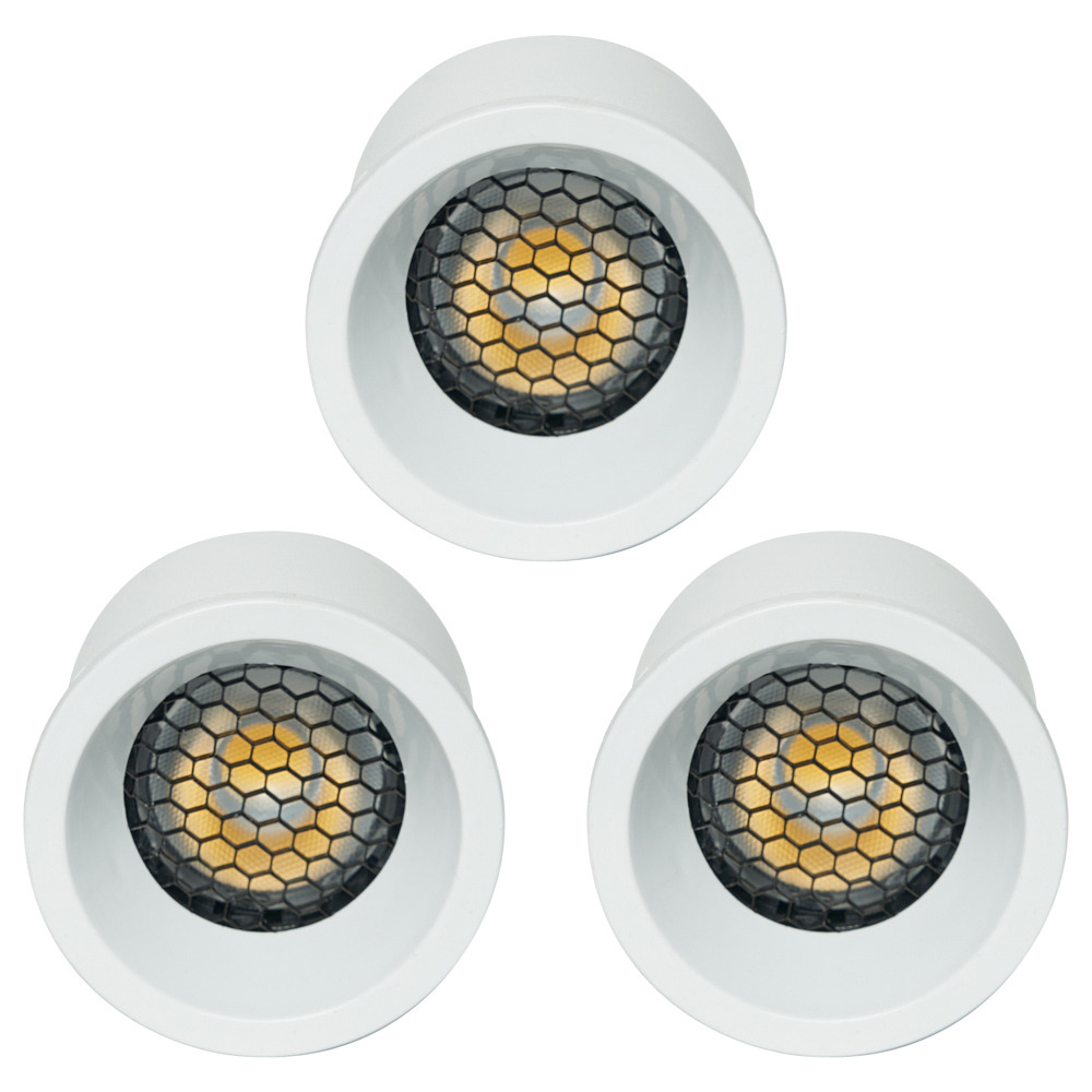3 Pack of 5 Watt LED GU10 Anti Glare Warm White Dimmable Light Bulbs - White - image 1