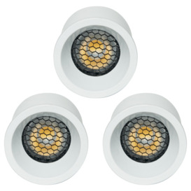 3 Pack of 5 Watt LED GU10 Anti Glare Warm White Dimmable Light Bulbs - White - thumbnail 1