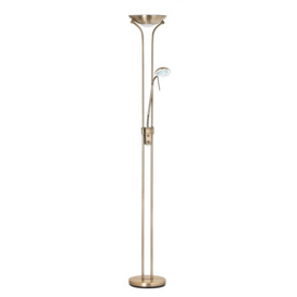 Mother and Child 2 Light Floor Lamp with Bulbs - Antique Brass