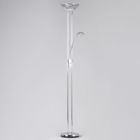 Mother and Child 2 Light Floor Lamp with Bulbs - Polished Chrome - thumbnail 3