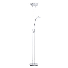 Mother and Child 2 Light Floor Lamp with Bulbs - Polished Chrome - thumbnail 1
