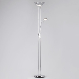 Mother and Child 2 Light Floor Lamp with Bulbs - Polished Chrome - thumbnail 2
