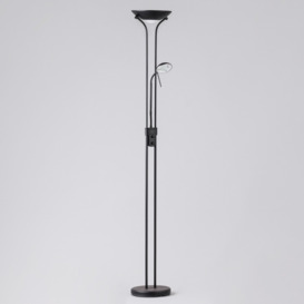 Mother and Child 2 Light Floor Lamp with Bulbs - Satin Black - thumbnail 3