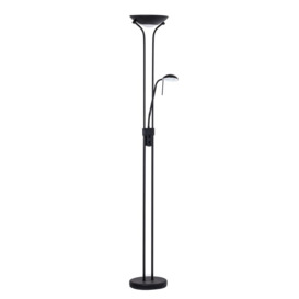 Mother and Child 2 Light Floor Lamp with Bulbs - Satin Black - thumbnail 1