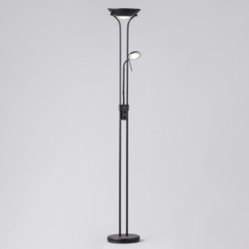 Mother and Child 2 Light Floor Lamp with Bulbs - Satin Black - thumbnail 2