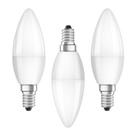 3 Pack of 4.9 Watt LED E14 Small Edison Screw 3000K Candle Light Bulbs - Warm White - thumbnail 1