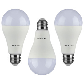 3 Pack of 17 Watt LED E27 Edison Screw 6400K Light Bulbs - Cool White - thumbnail 1