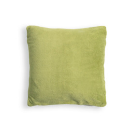4 Pack of 45cm Square Microfleece Cushion - Green - thumbnail 3