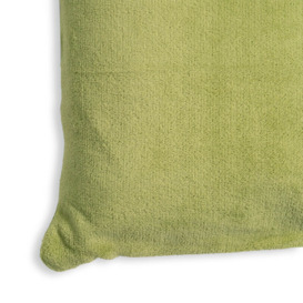 4 Pack of 45cm Square Microfleece Cushion - Green - thumbnail 2