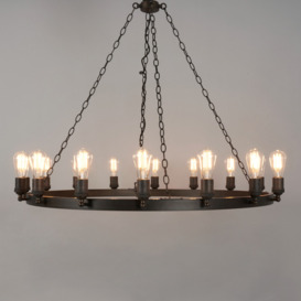 Visconte Capri Large 16 Light 104cm Ring Ceiling Pendant - Bronze - thumbnail 2