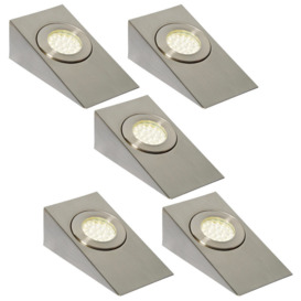 Pack of 5 Lago LED Wedge Cabinet Light in Satin Nickel - thumbnail 1