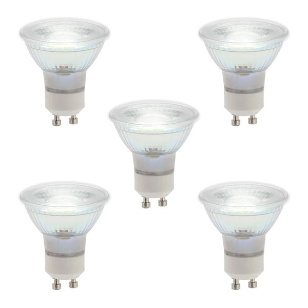5 Pack of 5 Watt GU10 LED Dimmable Light Bulb - Natural White - image 1
