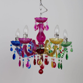 Marie Therese 5 Light Dual Mount Chandelier - Multicoloured with LED Bulbs - thumbnail 3