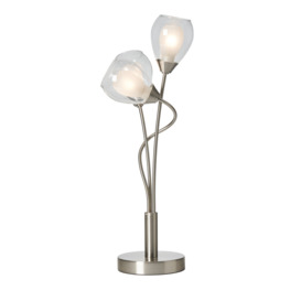 3 Light Table Lamp - Satin Nickel - thumbnail 1