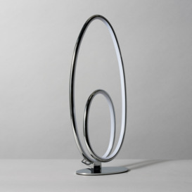 Olivia LED Oval Table Lamp - Chrome - thumbnail 3
