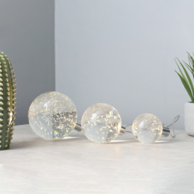 Bubble LED Glass Cluster Table Lamp - Chrome - thumbnail 3