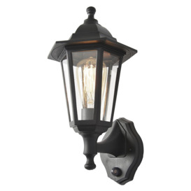 Neri Outdoor Polycarbonate Wall Lantern with PIR Sensor - Black