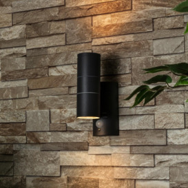 Irela 2 Light Up and Down Outdoor Wall Light with PIR Sensor - Anthracite - thumbnail 2