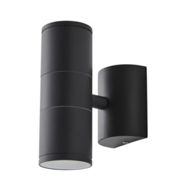 Irela 2 Light Up and Down Outdoor Wall Light - Anthracite - thumbnail 1