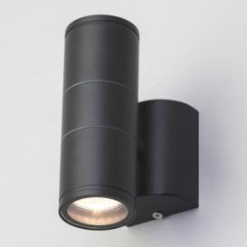 Irela 2 Light Up and Down Outdoor Wall Light - Anthracite - thumbnail 2