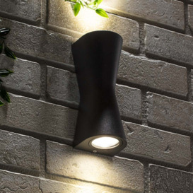 Keila Outdoor Egg Timer Style LED Up and Down Wall Light - Anthracite - thumbnail 2