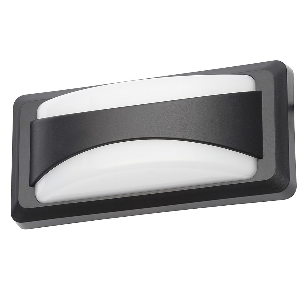 Truro Outdoor LED Rectangular Split Design Wall Light - Black - image 1